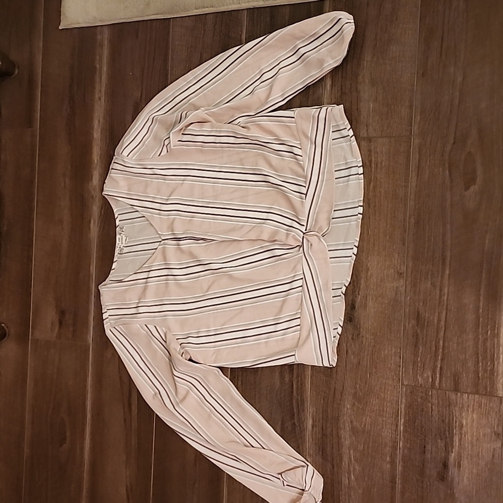 Pink republic pink striped blouse